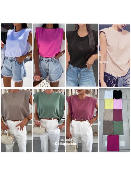 Bluzki damskie polskie ,size uni,paczka 6szt, mix kolor