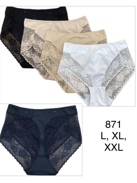 Majtki damskie, size l-2xl paczka 24szt ,mix kolor