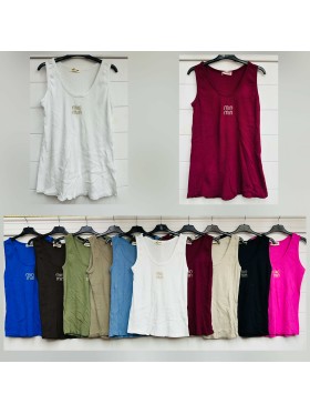 Bluzki damskie wlolskie,size uni ,paczka 6szt, mix kolor
