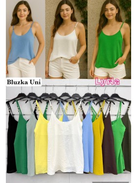 Bluzki damskie wlolskie,size uni ,paczka 6szt, mix kolor