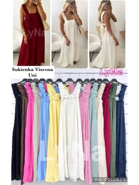 Sukienki damskie wlolskie,size uni ,paczka 6szt, mix kolor