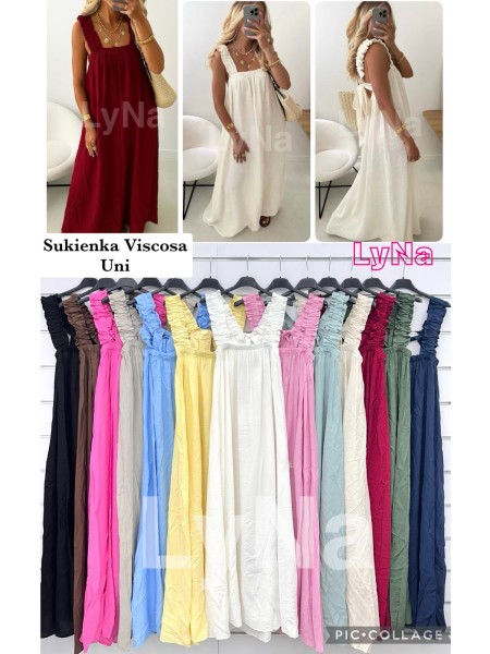 Sukienki damskie wlolskie,size uni ,paczka 6szt, mix kolor