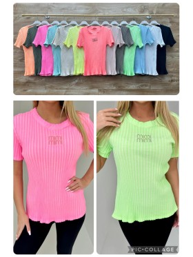Bluzki damskie wlolskie,size uni ,paczka 6szt, mix kolor