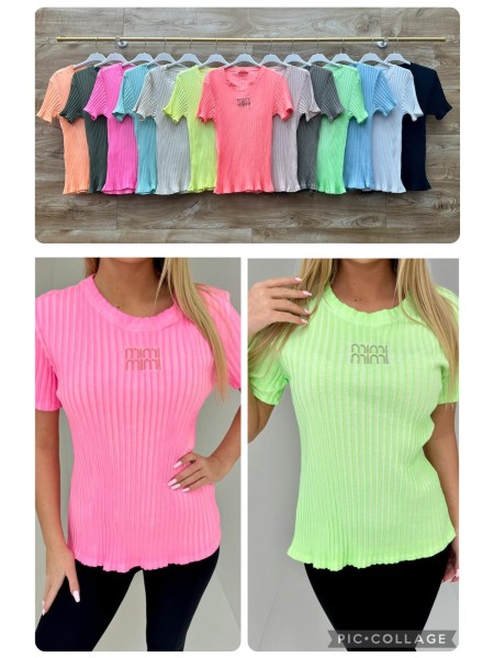 Bluzki damskie wlolskie,size uni ,paczka 6szt, mix kolor