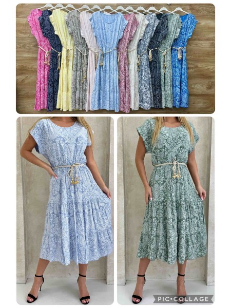 Sukienki damskie wlolskie,size uni ,paczka 6szt, mix kolor