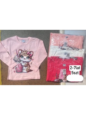 Bluzki  DZIECIĘCA ,size 2-7 lat,paczka 5szt,1kolor
