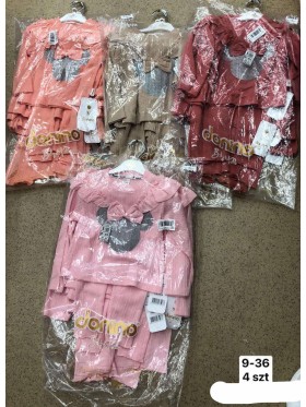 Komplety DZIECIĘCA ,size 9-36m,paczka 4szt,1kolor