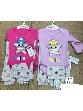 Komplety DZIECIĘCA ,size 3-9m,paczka 2szt,1kolor