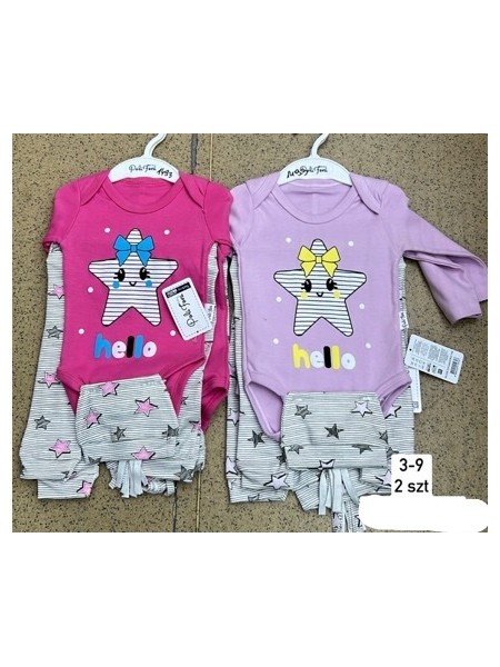 Komplety DZIECIĘCA ,size 3-9m,paczka 2szt,1kolor