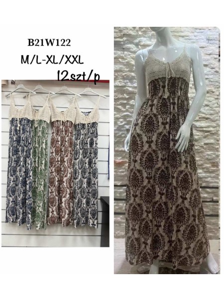 Sukienki damskie,size m-2xl ,paczka 12szt, mix kolor