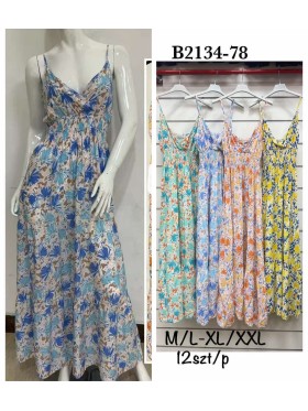 Sukienki damskie,size m-2xl ,paczka 12szt, mix kolor