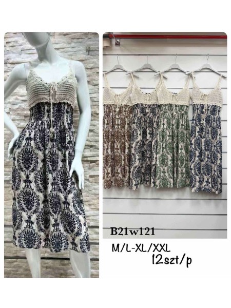 Sukienki damskie,size m-2xl ,paczka 12szt, mix kolor