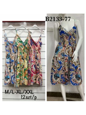 Sukienki damskie,size m-2xl ,paczka 12szt, mix kolor