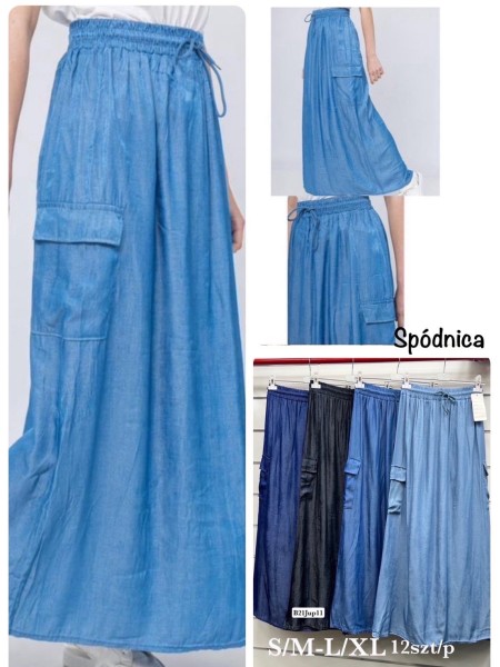 Spódnica długa damskie,size ,s-xl ,paczka 12szt, mix kolor