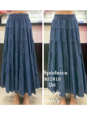 Spódnica długa damskie,size ,uni ,paczka 12szt, 1 kolor