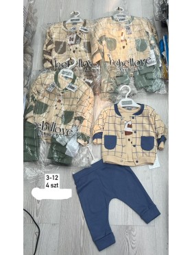 Komplety DZIECIĘCA ,size 3-12m,paczka 4szt,1kolor