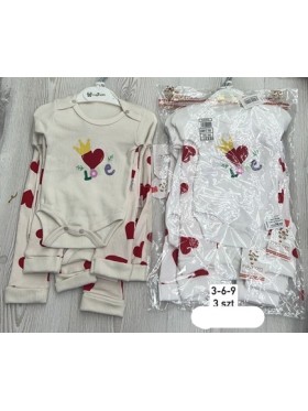 Komplety DZIECIĘCA ,size 3-9m,paczka 3szt,1kolor