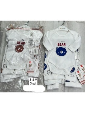 Komplety DZIECIĘCA ,size 3-9m,paczka 3szt,1kolor