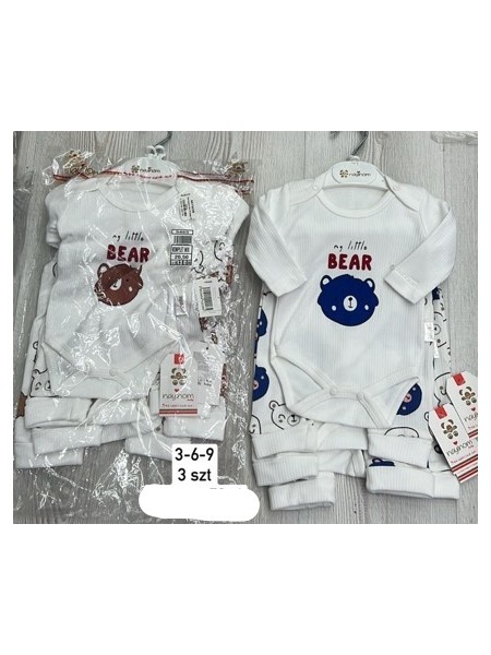 Komplety DZIECIĘCA ,size 3-9m,paczka 3szt,1kolor