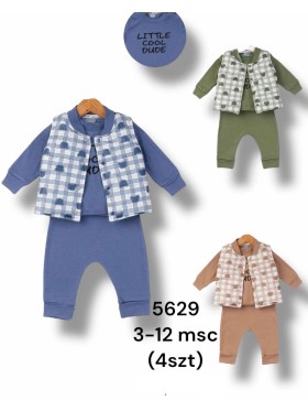 Komplety DZIECIĘCA ,size 3-12m,paczka 4szt,1kolor