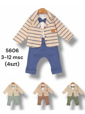 Komplety DZIECIĘCA ,size 3-12m,paczka 4szt,1kolor