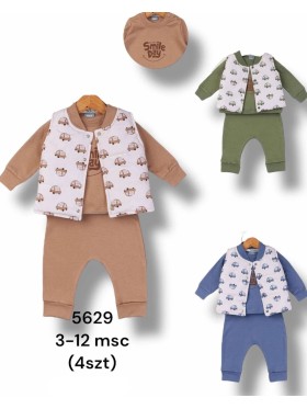 Komplety DZIECIĘCA ,size 3-12m,paczka 4szt,1kolor