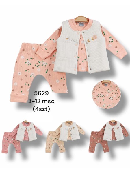 Komplety DZIECIĘCA ,size 3-12m,paczka 4szt,1kolor