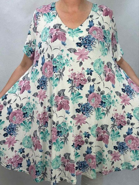 Tuniki damskie Polskie, Size standard, paczka 4szt 1 kolor