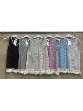 Bluzki damskie wlolskie,size uni ,paczka 6szt, mix kolor