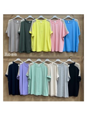 Bluzki damskie wlolskie,size uni ,paczka 6szt, mix kolor