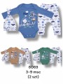 Komplety DZIECIĘCA ,size 3-9m,paczka 2szt,1kolor