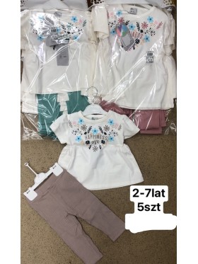 Komplety DZIECIĘCA ,size 2-7 lat,paczka 5szt,1kolor
