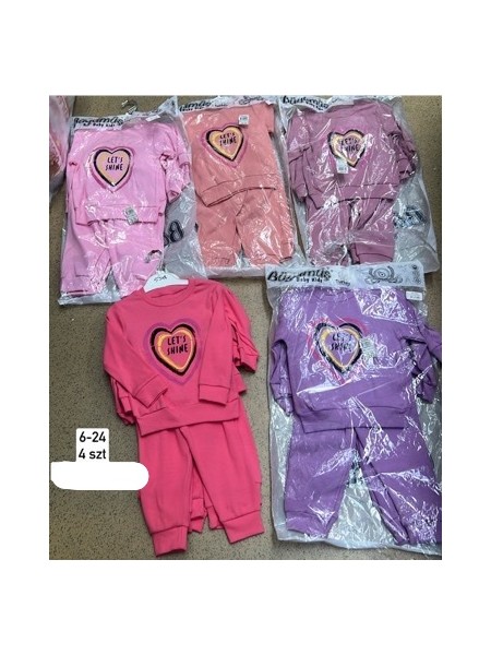Komplety DZIECIĘCA ,size 6-24m,paczka 4szt,1kolor