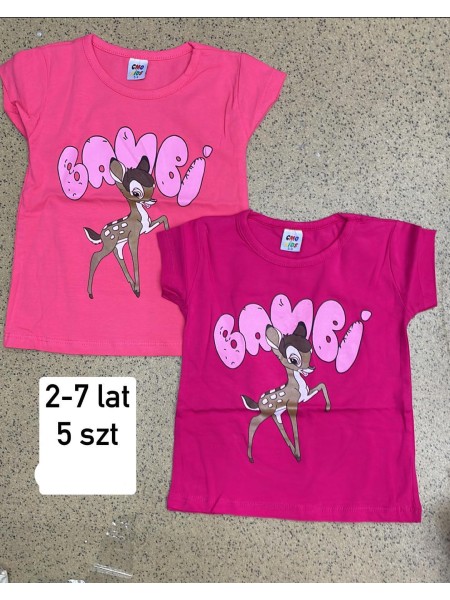 Bluzki DZIECIĘCA ,size 2-7 lat,paczka 5szt,1kolor