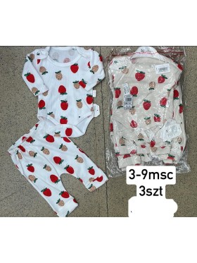 Komplety DZIECIĘCA ,size 3-9m,paczka 3szt,1kolor
