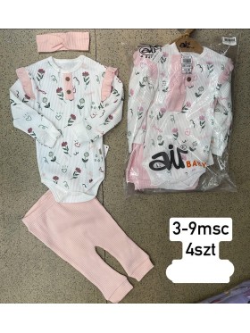 Komplety DZIECIĘCA ,size 3-9m,paczka 4szt,1kolor