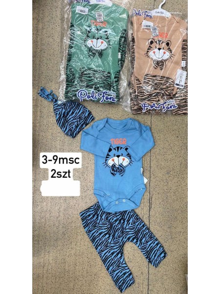 Komplety DZIECIĘCA ,size 3-9m,paczka 2szt,1kolor