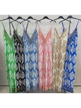 Sukienki damskie wlolskie,size uni ,paczka 6szt, mix kolor