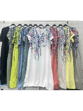 Sukienki damskie wlolskie,size uni ,paczka 6szt, mix kolor