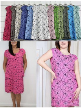Sukienki damskie wlolskie,size uni ,paczka 6szt, mix kolor