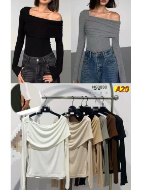 Bluzki damskie wlolskie,size uni ,paczka 6szt, mix kolor