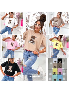 Bluzki damskie polsskie,size uni ,paczka 4szt, mix kolor