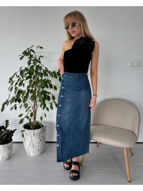 Spódnica długa jeansowa damska , size 34-42 paczka 10szt,