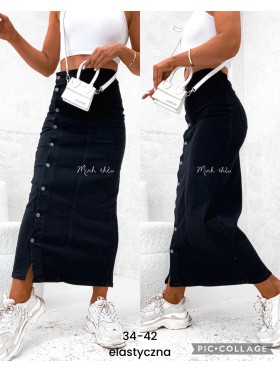 f Spódnica długa jeansowa damska , size 34-42 paczka 10szt,