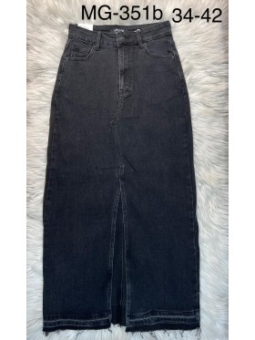 Spódnica długa jeansowa damska , size 34-42 paczka 10szt,