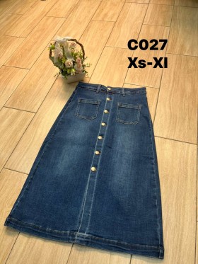 Spódnica długa jeansowa damska , size XS-XL paczka 10szt,