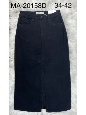 Spódnica długa jeansowa damska , size 34-42 paczka 10szt,
