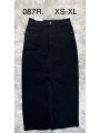 Spódnica długa jeansowa damska , size XS-XL paczka 10szt,