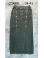 Spódnica długa jeansowa damska , size 34-42 paczka 10szt,