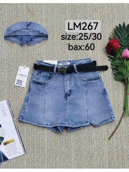 Spódnica krótka jeansowa damska ,size 25-30, paczka 12szt,